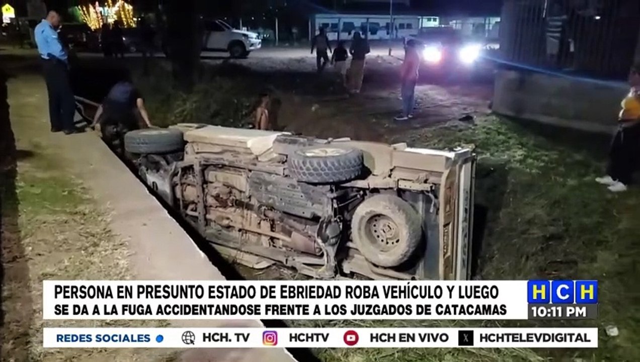 Un hombre "borracho" es capturado luego que pretendía huir a bordo de un carro robado