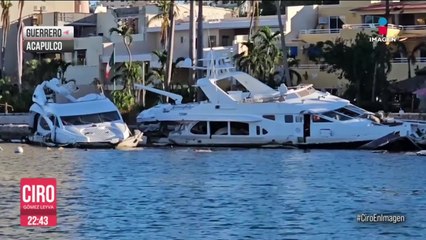 Club de Yates de Acapulco está convertido en un cementerio de embarcaciones