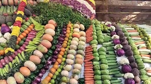 தஞ்சை பெருவுடையார் ஆலய நந்தியம் பெருமானுக்கு 3 டன் பழங்களால் சிறப்பு அலங்காரம், 108 பசுக்களுக்கு கோபூஜை