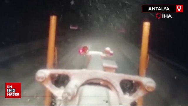 Antalya - Konya karayolunda ulaşıma kar engeli