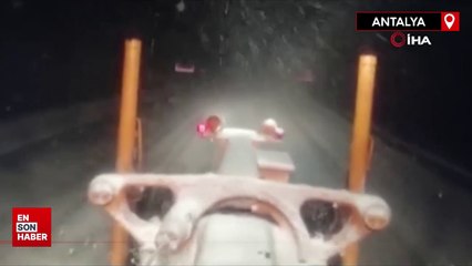 Antalya - Konya karayolunda ulaşıma kar engeli