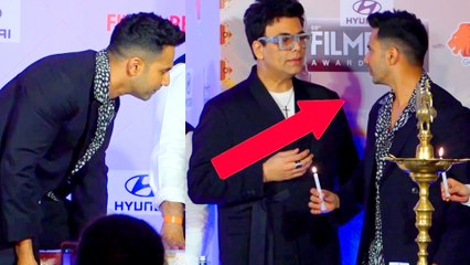 69th Filmfare Awards की Press Meet में दिखा Varun Dhawan का संस्कारी अवतार, जूते उतार कर जलाया दीप