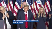 Former US President Donald Trump wins landslide Iowa caucuses victory