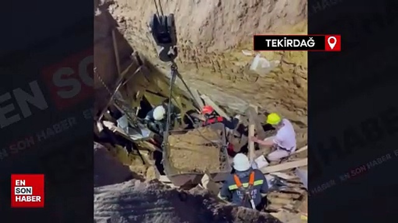 Tekirdağ’da fabrika inşaatında göçük meydana geldi