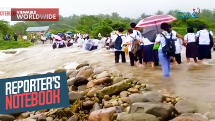 Mga estudyanteng tumatawid, inanod ng rumaragasang ilog sa Camarines Norte! | Reporter’s Notebook