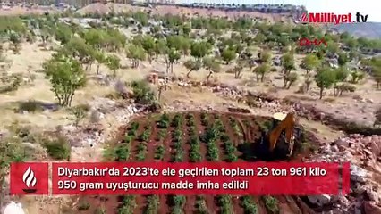 Diyarbakır'da ele geçirilen 23 ton 961 kilo uyuşturucu böyle imha edildi