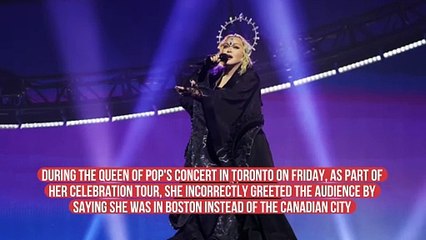 Madonna apologises for calling out wrong city during show