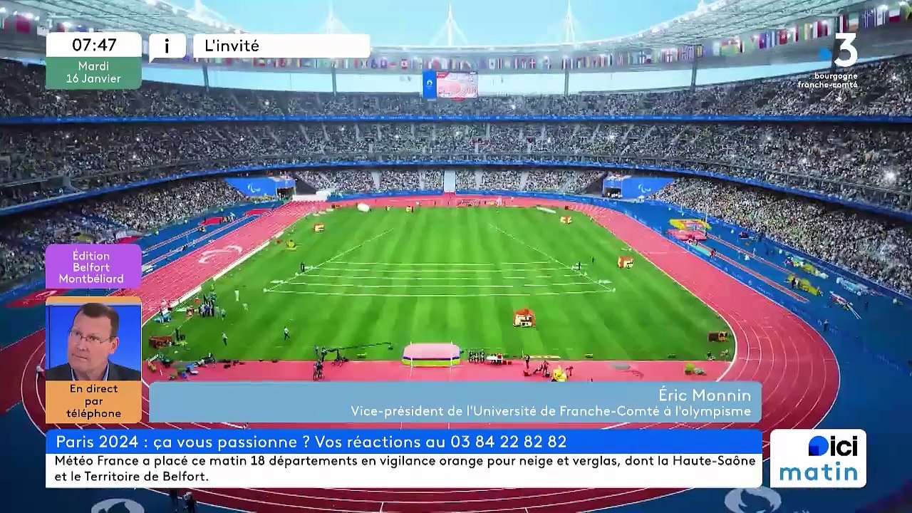 Éric Monnin, vice-président de l’Université de Franche-Comté à l’olympisme