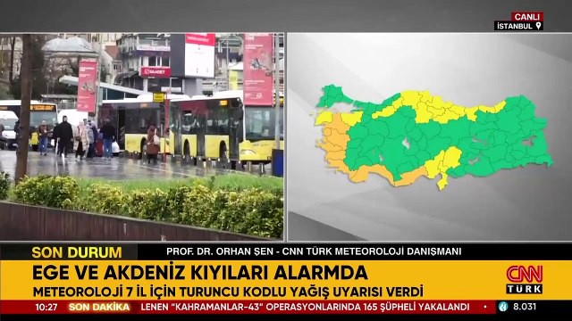 Meteoroloji 7 il için turuncu kodlu yağış uyarısı verdi!