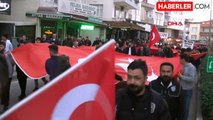 Manavgat'ta PKK'lı teröristlerin saldırısında şehit olan askerler için yürüyüş düzenlendi