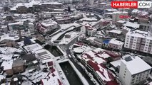 Bitlis'te kar altında kalan tarihi mekanlar havadan görüntülendi