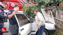 Antalya'da park edip gittiği otomobilini geldiğinde yanarken buldu