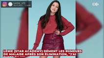 Lénie (Star Academy) dément les rumeurs de malaise après son élimination, 