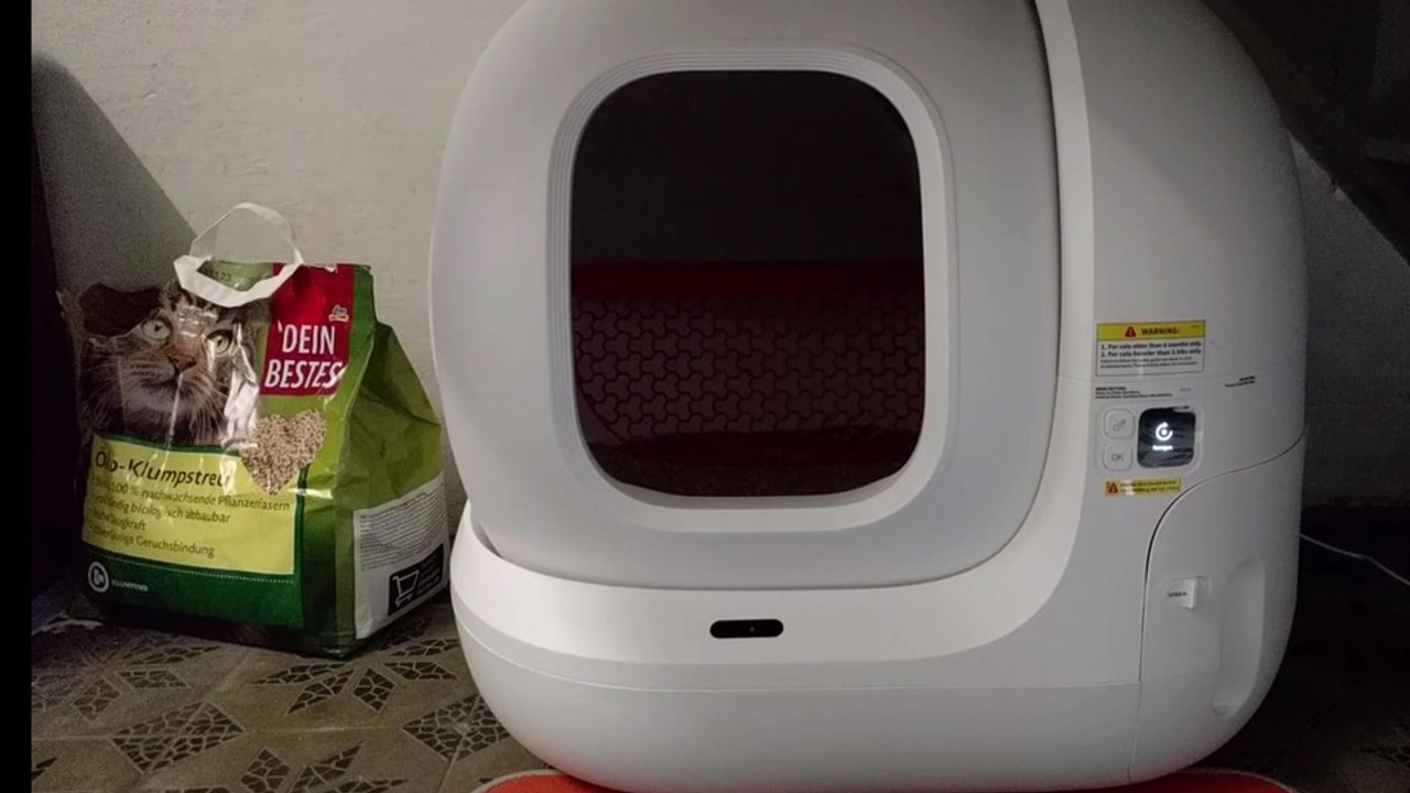 Smartes katzenklo in aktion