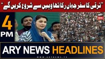 ARY News 4 PM Headlines 16th January 2024 | Maryam Nawaz addresses election rally