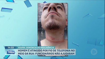 Homem é atingido por fio de telefonia no ABC Paulista