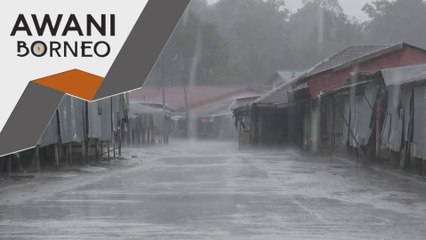 Hujan berterusan tahap waspada di Sabah & Sarawak