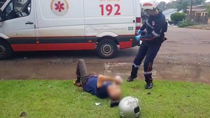 Motociclista fica ferido em acidente de trânsito no Maria Luiza