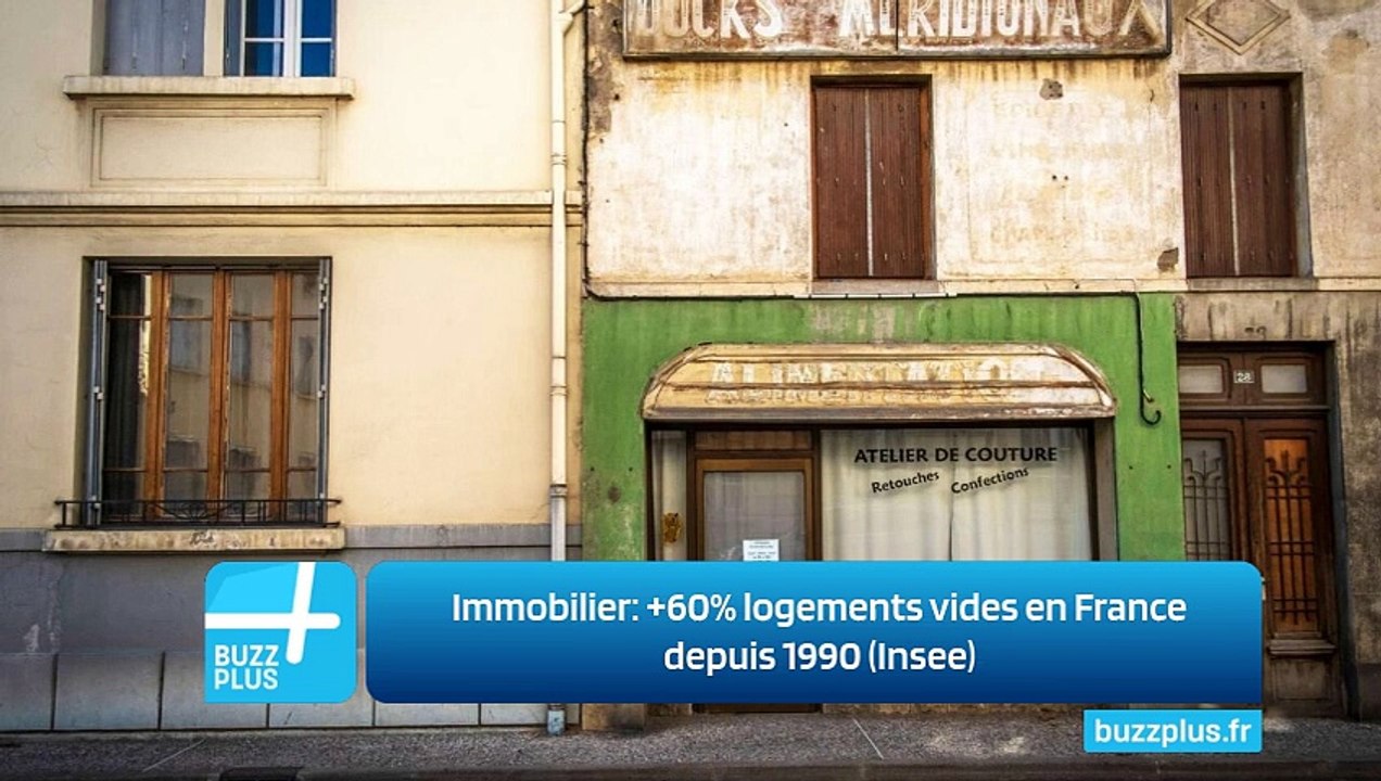 Immobilier: +60% logements vides en France depu...
