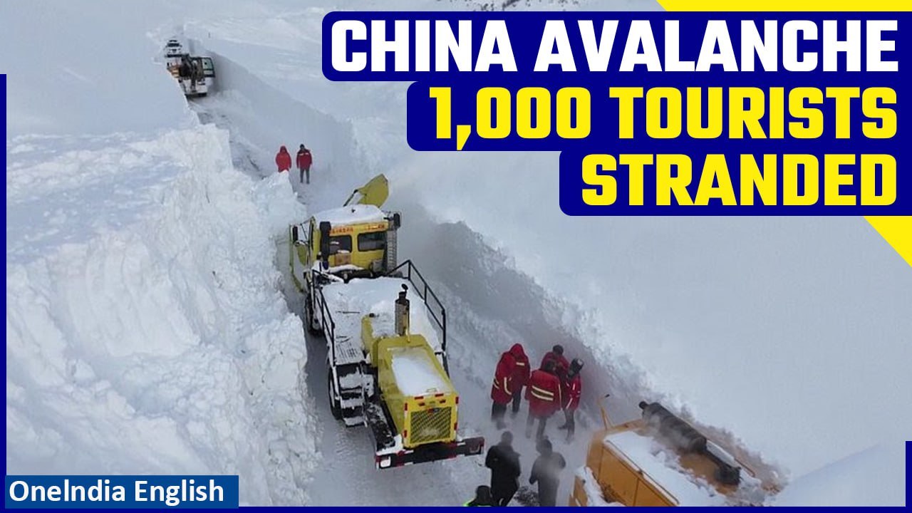 China: Many tourists stranded in Xinjiang after dozens of avalanches block highways | Oneindia News