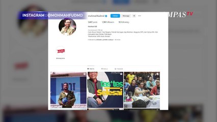 Instagram Mahfud Sempat Diretas, Begini Penjelasan Stafsus Kemenko Polhukam