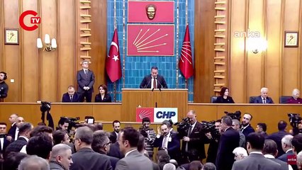 CHP lideri Özgür Özel 3 hafta aranın ardından grup toplantısında konuşuyor