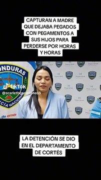 Hondureña 'pegaba' a sus hijos a la cama