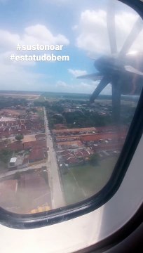 Vídeo mostra pane em motor de avião antes de pouso em Maceió