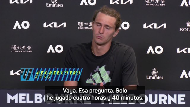 La reacción de Zverev cuando la primera pregunta que recibió fue sobre su juicio por malos tratos