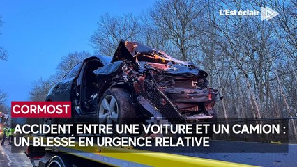 Accident entre une voiture et un camion à Cormost : un blessé en urgence relative