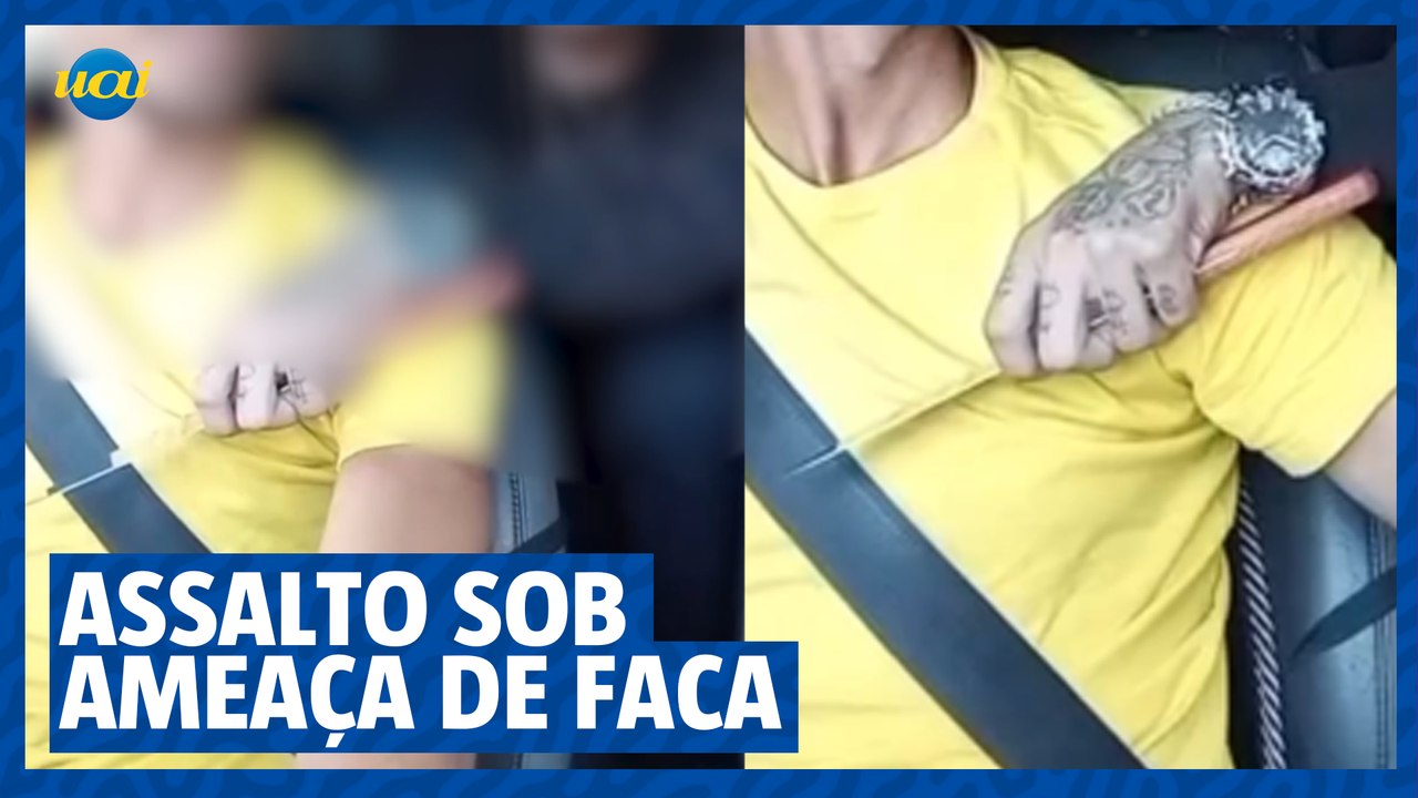 Assaltante ameaça motorista de app com faca