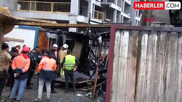 Ataşehir'de İnşaat Şantiyesinde Yangın Çıktı