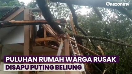 Puluhan Rumah Warga Rusak Disapu Puting Beliung di Tasikmalaya