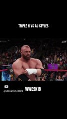 FULL MATCH TRIPLE H VS AJ STYLES : WWE2K18