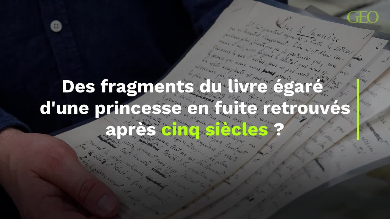 Des fragments du livre égaré  d'une princesse en fuite retrouvés après cinq siècles ?