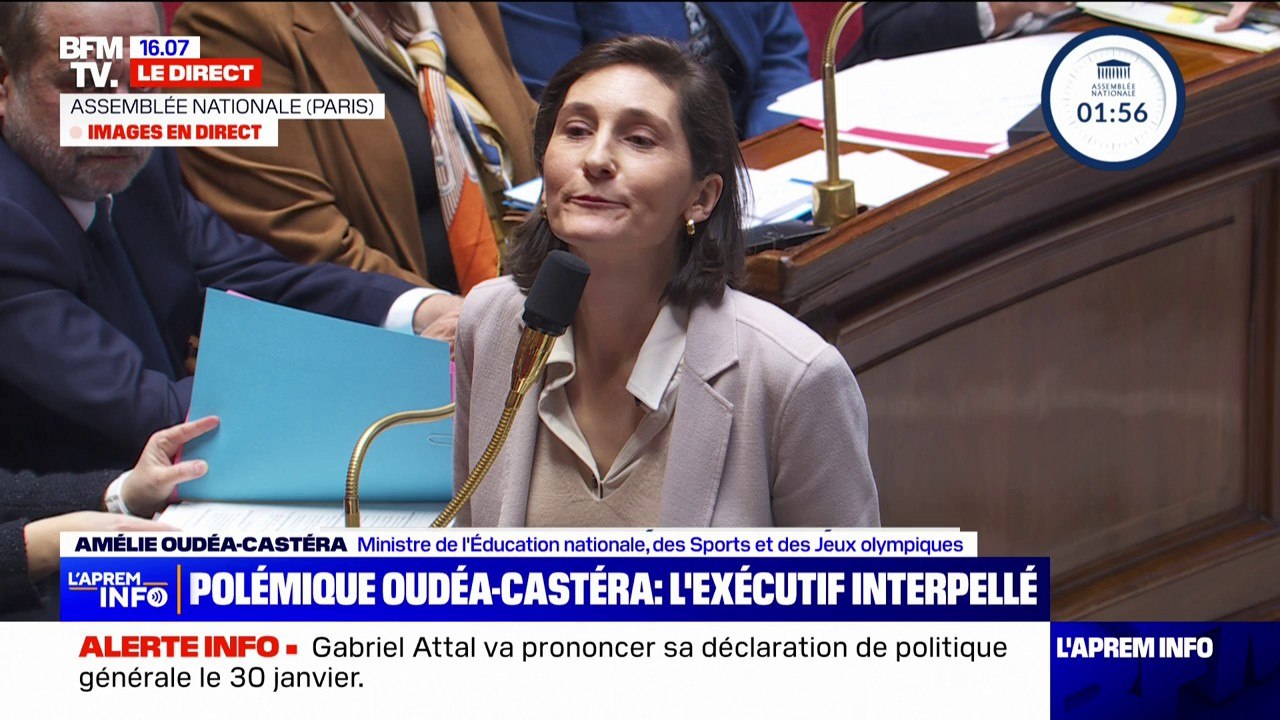"Je devais des excuses, [...] maintenant avançons": déclare Amélie Oudéa-Castéra à l'Assemblée