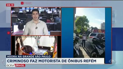 Motorista de ônibus é feito refém em Santo André, na Grande SP