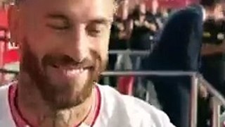 An emotional Sergio Ramos returns to a standing ovation at Sevilla!