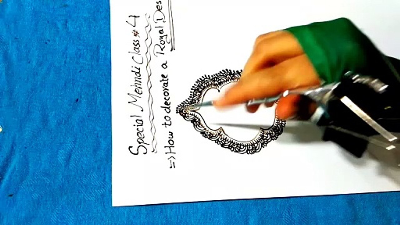 kashis mehndi class 4 for beginners || how to decorate royal design || mehndi design || henna course || inspired by kashees mehndi designs || stylish mehndi design