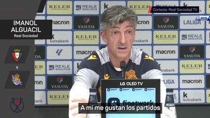 Imanol, sobre el derbi vasco: "Me gustan los partidos tipo Premier"