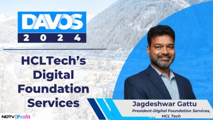 HCL Tech's Jagdeshwar Gattu On Digital Foundation Services | Davos WEF 2024 | NDTV Profit
