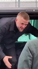 Eric Dier arriving for his medical at Bayern Munich