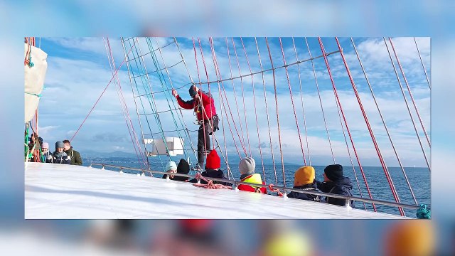 Trwa rejs żaglowcem STS Pogoria meldunek 1