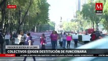 Colectivos feministas bloquean Paseo de la Reforma en CdMx; exigen destitución de funcionara