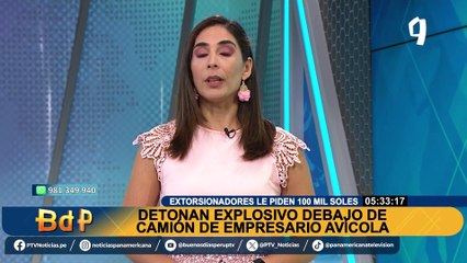 SJL: extorsionadores detonan explosivo debajo de camión de empresario y le piden 100 mil soles