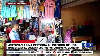 Dentro de una barbería matan a hombre en Juticalpa