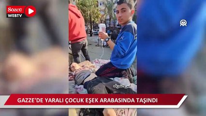 Eşek arabasında taşınan yaralı çocuk, Gazze'de sağlık sektörünün çöküşünü gözler önüne serdi