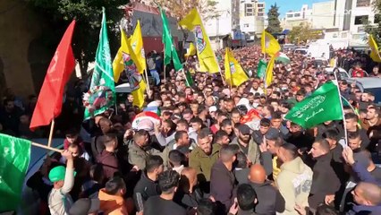 شاهد: تشييع جنازة فلسطينيين قتلا برصاص القوات الإسرائيلية قرب مدينة الخليل