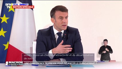 Emmanuel Macron: "Au moment où je vous parle, nous sommes mieux armés qu'il y a six ans et demi"