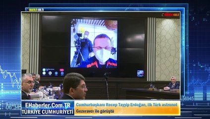 Cumhurbaşkanı Erdoğan, ilk Türk astronot Gezeravcı ile görüştü